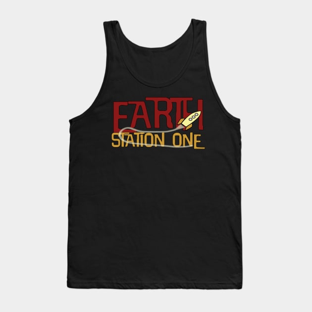 Earth Station One Rocket Ship Tank Top by The ESO Network